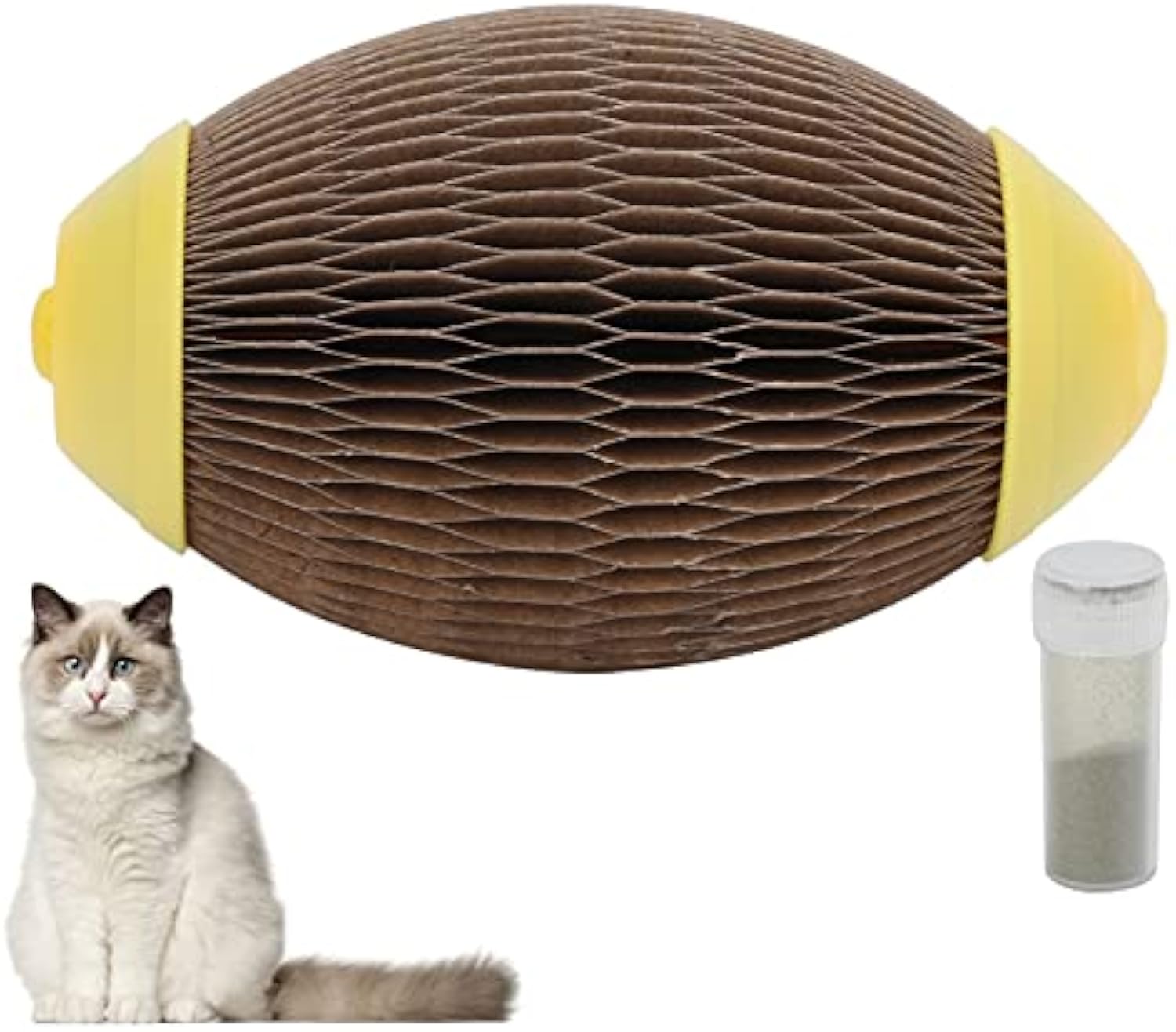 HKM-0586557 Eco-Friendly Catnip Football Toy for Active Play and Healthy Scratching