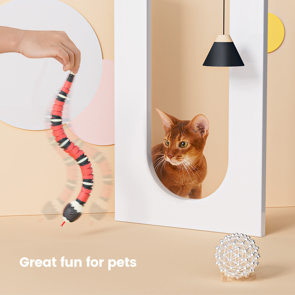HKM-0586685 Interactive Electric Induction Snake Toy - 40cm Plastic Fun for All Ages