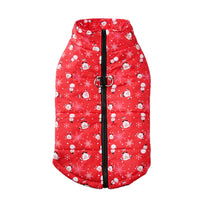 HKM-0587453 Warm Polyester Winter Dog Dress - Stylish Options in Purple Butterfly, Leopard Print, Christmas Green & Red, Sizes S-5XL