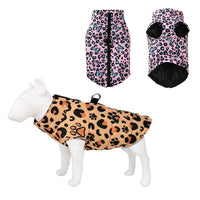 HKM-0587453 Warm Polyester Winter Dog Dress - Stylish Options in Purple Butterfly, Leopard Print, Christmas Green & Red, Sizes S-5XL