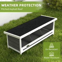 HKM-0588733 Wood Nesting Box for Up to 3 Chickens with Weather-Resistant Asphalt Roof, Gray Finish