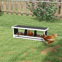 HKM-0588733 Wood Nesting Box for Up to 3 Chickens with Weather-Resistant Asphalt Roof, Gray Finish