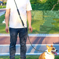 HKM-0588861 Durable Nylon Dog Traction Rope with Shock Absorption Design and Adjustable Handheld Options