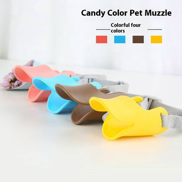HKM-0590909 Dog Duckbilled Silicone Mouth Cover for Small to Medium Pets - Available in Multiple Colors