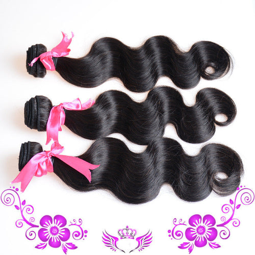 HKM-059155 Peruvian Virgin Body Wave Hair Extensions, Natural Color, 100g, 8-30 Inch, 7A Grade, Real Human Hair
