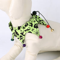HKM-0592445 Skull Pattern Hat and Scarf Set with Cat Cape and Spider Web Design