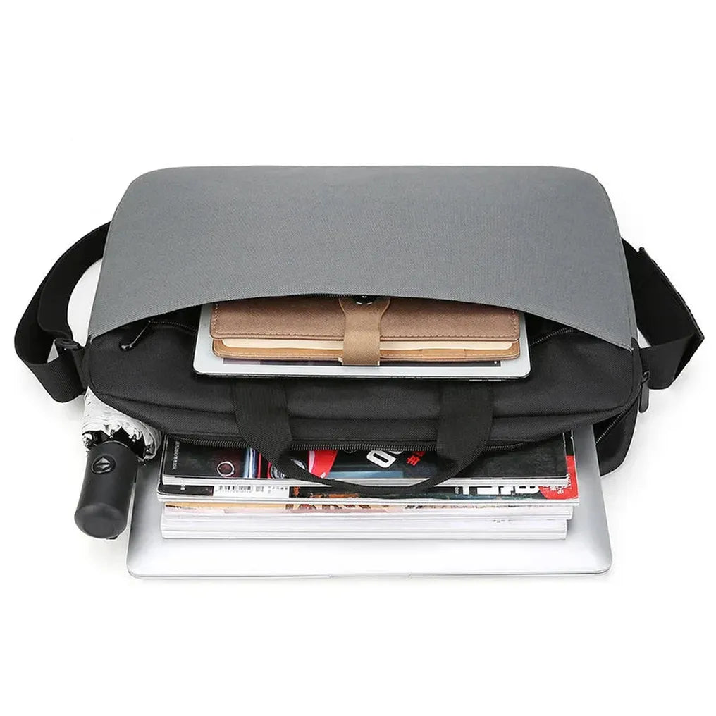 HKM-059283 Versatile Oxford Material Laptop Briefcase with Crossbody Strap for Business Use