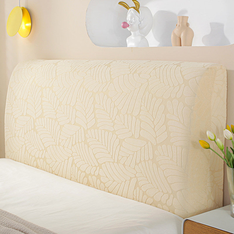 HKM-059411 Universal Wooden Bed Backrest Cover in Knitted Jacquard Fleece