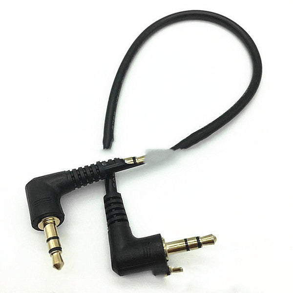 HKM-059475 3.5mm Audio Cable Elbow Connector for Mobile Devices - 0.3m Black Copper Wire