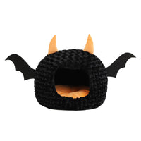 HKM-0594877 Little Devil Cozy Plush Pet Nest Bed - Fully Enclosed, Warm and Comfy Space for Pets