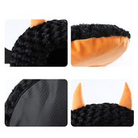 HKM-0594877 Little Devil Cozy Plush Pet Nest Bed - Fully Enclosed, Warm and Comfy Space for Pets