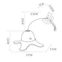 HKM-0595645 Interactive Rotating Butterfly Cat Toy with Stable Base and Glow Feature