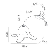 HKM-0595645 Interactive Rotating Butterfly Cat Toy with Stable Base and Glow Feature