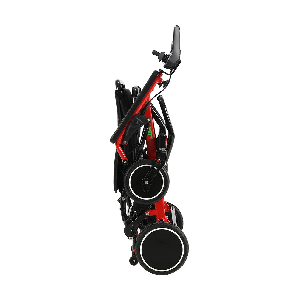 HKM-059603 Lightweight Folding 21.5KG Aluminum Alloy Power Wheelchair with Dual Motors and 20km Range
