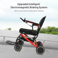 HKM-059603 Lightweight Folding 21.5KG Aluminum Alloy Power Wheelchair with Dual Motors and 20km Range