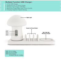 HKM-059603 Multi-Port USB Wireless Charging Desk Lamp with Mobile Phone Holder - Fast Charging 10W