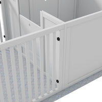 HKM-0596285 Dog Whelping Box with Adjustable Door and Waterproof Pee Pad for All Breed Sizes, 65" x 31.5"