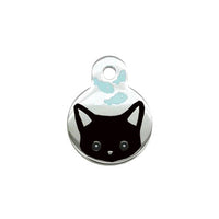 HKM-0596669 Cute Cartoon Cat and Fish Pendant for Dogs ¨C Alloy Ornament Collar Accessory