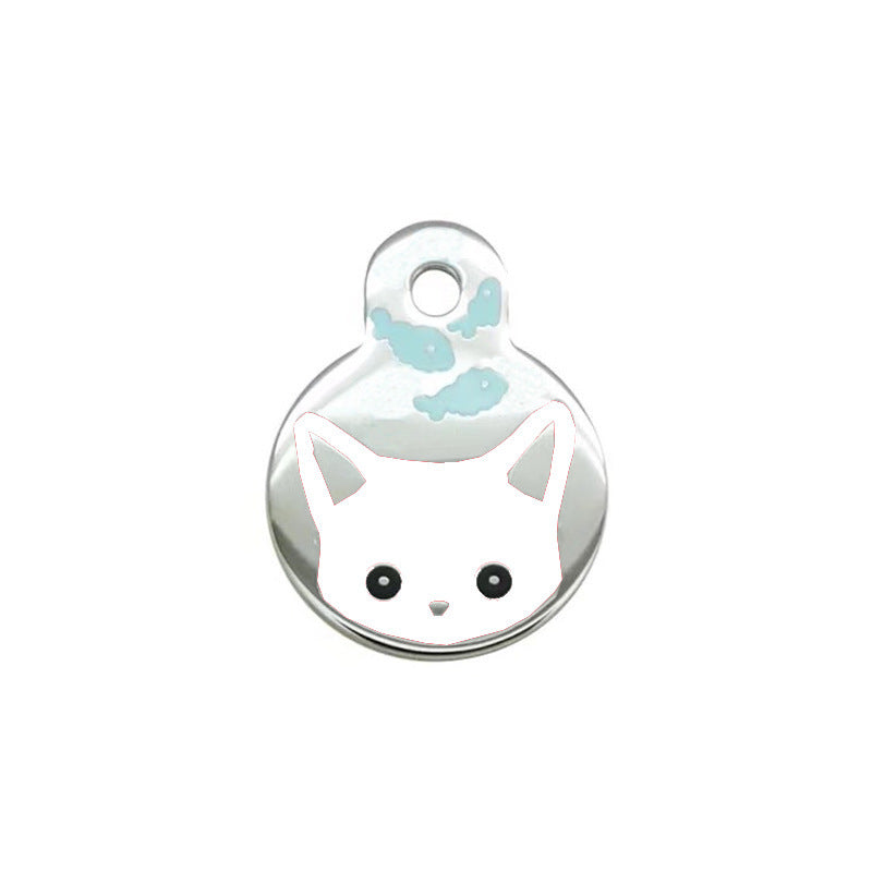 HKM-0596669 Cute Cartoon Cat and Fish Pendant for Dogs ¨C Alloy Ornament Collar Accessory