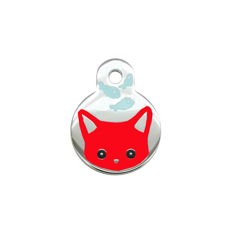 HKM-0596669 Cute Cartoon Cat and Fish Pendant for Dogs ¨C Alloy Ornament Collar Accessory