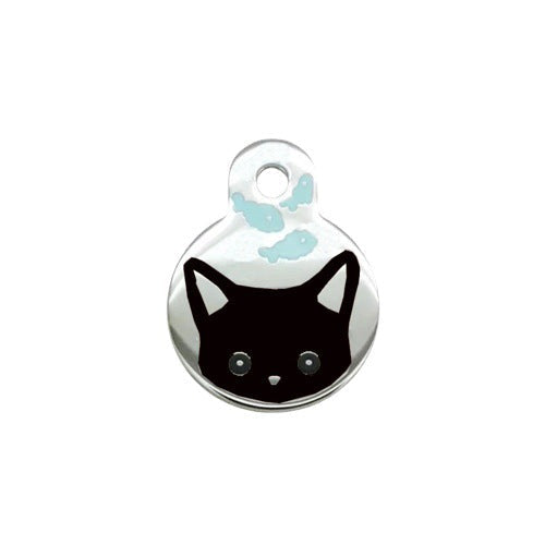 HKM-0596669 Cute Cartoon Cat and Fish Pendant for Dogs ¨C Alloy Ornament Collar Accessory