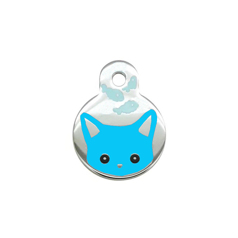 HKM-0596669 Cute Cartoon Cat and Fish Pendant for Dogs ¨C Alloy Ornament Collar Accessory