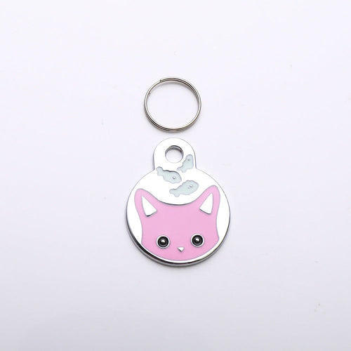 HKM-0596669 Cute Cartoon Cat and Fish Pendant for Dogs ¨C Alloy Ornament Collar Accessory