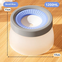 HKM-0596797 Pet Suspension Bowl for Medium and Small Dogs and Cats - Water Bowl, 600ml & 1200ml Sizes, PP Silicone