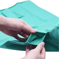 HKM-0597053 Foldable Cat Carrier Pouch for Nail Trimming - Soft Green & Black Tote Bag Design, Ideal for Adult Cats and Puppies