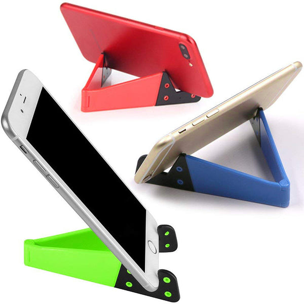 HKM-059795 V-Shaped Folding Plastic Tablet and Phone Holder - Multiple Colors Available
