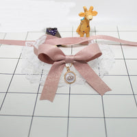 HKM-0598205 Lace Bowknot Bib for Small Dogs and Kittens - Lightweight Adjustable Saliva Towel