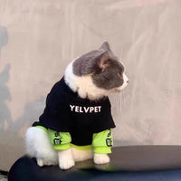 HKM-0598973 Cozy Black Panel Sweater for Cats and Small Dogs - Autumn and Winter Wear