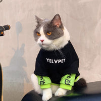HKM-0598973 Cozy Black Panel Sweater for Cats and Small Dogs - Autumn and Winter Wear