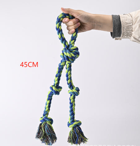 HKM-0599229 Heavy-Duty Cotton Rope Dog Toy Set for Large Breeds - Dental Chew & Tug of War Interactive Play