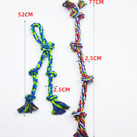 HKM-0599229 Heavy-Duty Cotton Rope Dog Toy Set for Large Breeds - Dental Chew & Tug of War Interactive Play