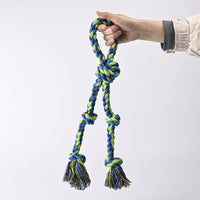 HKM-0599229 Heavy-Duty Cotton Rope Dog Toy Set for Large Breeds - Dental Chew & Tug of War Interactive Play