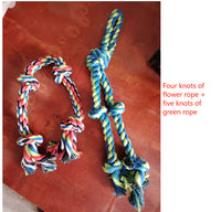 HKM-0599229 Heavy-Duty Cotton Rope Dog Toy Set for Large Breeds - Dental Chew & Tug of War Interactive Play