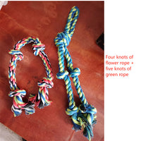 HKM-0599229 Heavy-Duty Cotton Rope Dog Toy Set for Large Breeds - Dental Chew & Tug of War Interactive Play