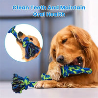 HKM-0599229 Heavy-Duty Cotton Rope Dog Toy Set for Large Breeds - Dental Chew & Tug of War Interactive Play