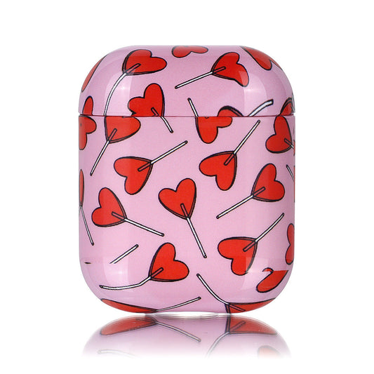 HKM-059923 Marble Leopard AirPods 1/2 Clamshell Case - Stylish Floral Design