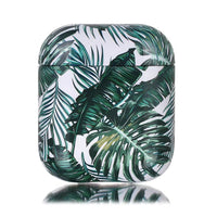 HKM-059923 Marble Leopard AirPods 1/2 Clamshell Case - Stylish Floral Design