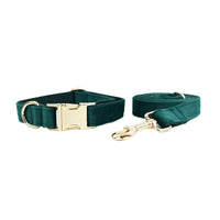 HKM-0599869 Velvet Pet Collar with Scalable Traction Rope and Bow Tie - Adjustable Fit for Dogs