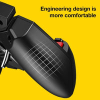 HKM-060051 Mobile Gaming Controller with Charging Function for Phones - Compatible with PUBG, Adjustable 90° Joystick, ABS & Silicone Materials