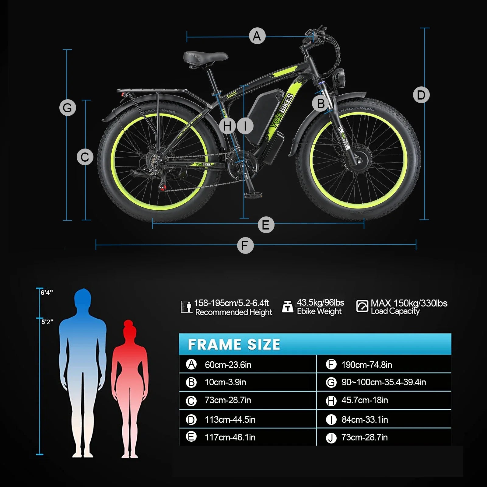 HKM-060051 Powerful 2000W Dual Drive Off-Road Electric Bicycle with 48V 23Ah Battery, 21 Speed Gears, and 26" Fat Tires