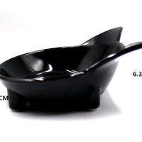 HKM-0600765 Anti-Slip Melamine Cat Bowl in Black for Easy Maintenance