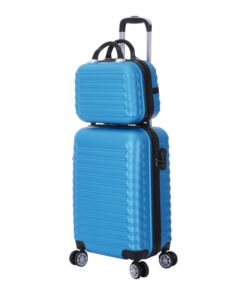 HKM-060115 4-Piece Universal Trolley Suitcase Set with 12/20/24/28 Inch Wheels for Travel