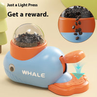 HKM-0601405 Large Dog Leakage Food Feeder Toy - Rock Yellow & Elegant White Design