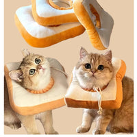 HKM-0602557 Adjustable Cartoon Headgear for Pets in Avocado and Toast Bread Designs