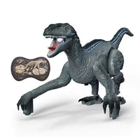 HKM-060307 Remote-Controlled Velociraptor Dinosaur Toy with Walking Motion, Realistic Roar, and Light Effects