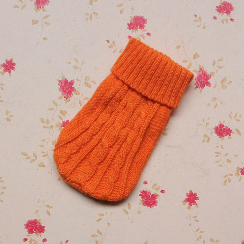 HKM-0604349 Cozy Knitted Dog Sweater for Small Breeds - Warm Autumn/Winter Design